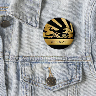 Badge Rond 2,50 Cm Bouton moto moto moto moto moto biker or