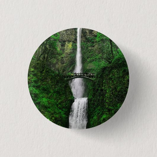 Badge Rond 2,50 Cm Bouton Multnomah Falls #2 (Devant)
