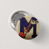 Badge Rond 2,50 Cm Bouton musical (Devant & derrière)