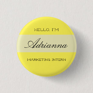 Badge Rond 2,50 Cm Bouton Nametag personnalisé avec titre de travail 