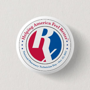 Badge Rond 2,50 Cm Bouton national du jour 2012 de technicien de