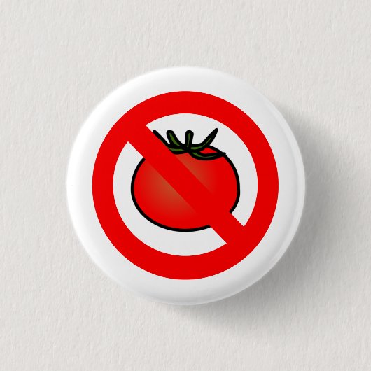 Badge Rond 2,50 Cm Bouton NO Tomatoès (Devant)