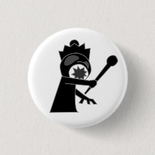 Badge Rond 2,50 Cm Bouton noir de la Reine de zombi
