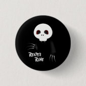 Badge Rond 2,50 Cm Bouton noir de Reaper Rune (Devant)
