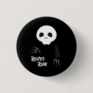 Badge Rond 2,50 Cm Bouton noir de Reaper Rune