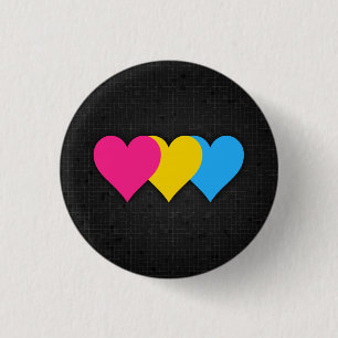 Badge Rond 2,50 Cm Bouton noir drapeau de la transexualité