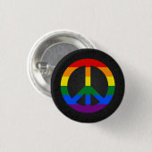 Badge Rond 2,50 Cm Bouton noir du drapeau LGBT (Devant & derrière)