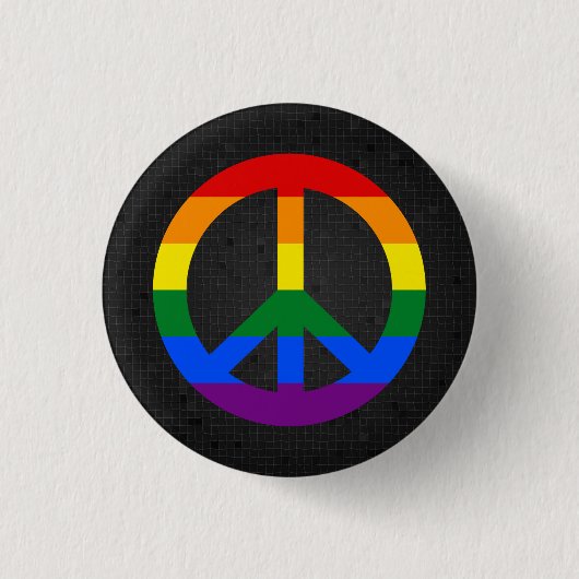 Badge Rond 2,50 Cm Bouton noir du drapeau LGBT (Devant)