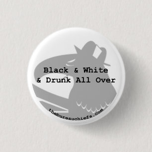 Badge Rond 2,50 Cm Bouton noir et du blanc 1,25"