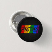 Badge Rond 2,50 Cm Bouton noir LGBT arc-en-ciel (Devant & derrière)