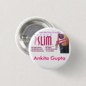 Badge Rond 2,50 Cm Bouton nommé d'étiquette (Devant & derrière)