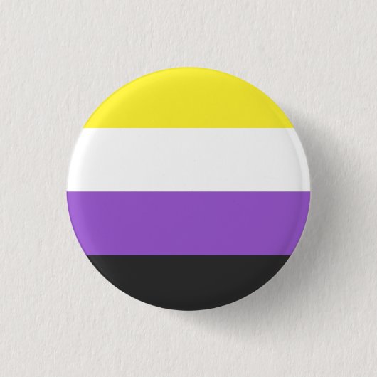 Badge Rond 2,50 Cm bouton Non-binaire de drapeau (Devant)