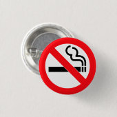 Badge Rond 2,50 Cm Bouton Non Fumer (Devant & derrière)