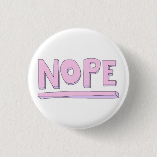 Badge Rond 2,50 Cm Bouton Nope (Devant)