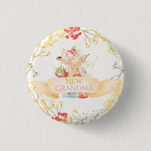 Badge Rond 2,50 Cm Bouton Nouvelle grand-mère (Devant)