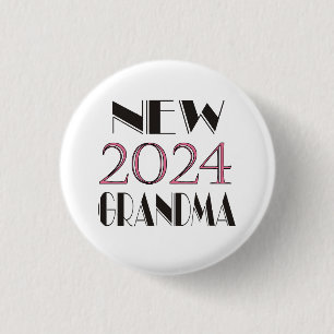 Badge Rond 2,50 Cm Bouton Nouvelle grand-mère 2024