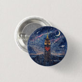 Badge Rond 2,50 Cm Bouton NYC vers Seattle (Devant & derrière)