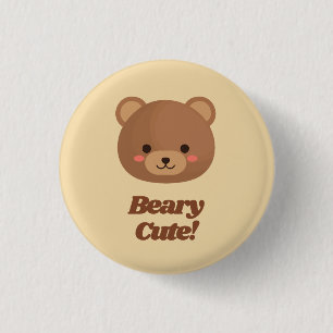 Badge Rond 2,50 Cm Bouton Ours Teddy