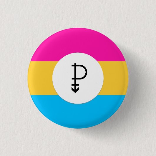 Badge Rond 2,50 Cm Bouton Pansexual (Devant)