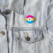 Badge Rond 2,50 Cm Bouton Pansexual (En situation)