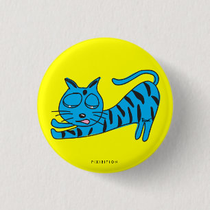 Badge Rond 2,50 Cm Bouton paresseux de chat