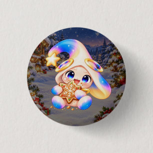 Badge Rond 2,50 Cm Bouton Pâtisserie de Noël Cookie - Joli Épinglette