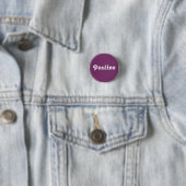Badge Rond 2,50 Cm Bouton Pauline (En situation)