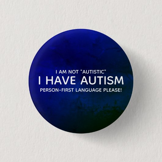 Badge Rond 2,50 Cm Bouton Person First Autism (Devant)