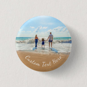 Badge Rond 2,50 Cm Bouton personnalisé avec photo et texte Votre prop