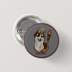 Badge Rond 2,50 Cm Bouton personnalisé de chat d'étude utile