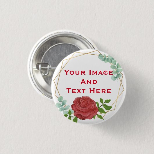 Badge Rond 2,50 Cm Bouton personnalisé Image et texte (Devant & derrière)