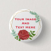 Badge Rond 2,50 Cm Bouton personnalisé Image et texte (Devant)