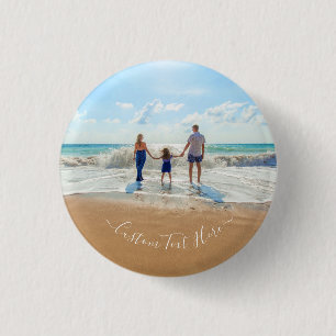 Badge Rond 2,50 Cm Bouton photo personnalisé Vos photos et votre text