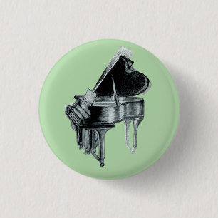 Badge Rond 2,50 Cm Bouton Piano