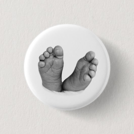 Badge Rond 2,50 Cm Bouton Pied bébé (Devant)