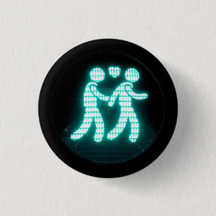 Badge Rond 2,50 Cm Bouton piétonnier gai de signal
