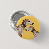 Badge Rond 2,50 Cm Bouton pimpant de whippets (Devant & derrière)
