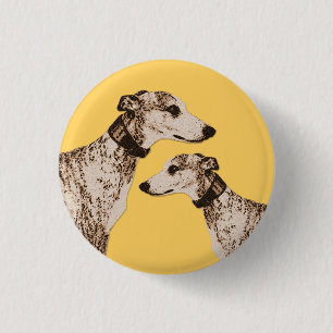 Badge Rond 2,50 Cm Bouton pimpant de whippets
