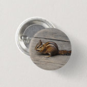 Badge Rond 2,50 Cm Bouton Pinback Chipmunk (Devant & derrière)