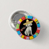 Badge Rond 2,50 Cm Bouton Pinback de Fiesta Weimaraner (Devant & derrière)