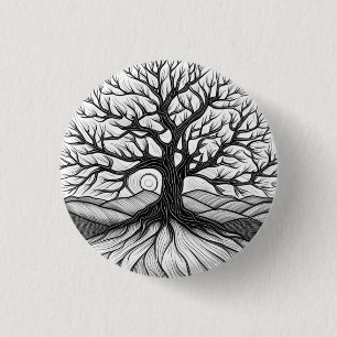 Badge Rond 2,50 Cm Bouton Pinback de l'arbre de vie