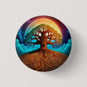 Badge Rond 2,50 Cm Bouton Pinback de l'arbre de vie