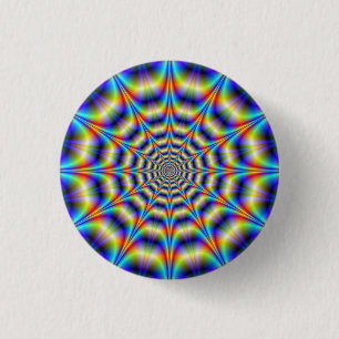 Badge Rond 2,50 Cm Bouton Pinback de roue psychédélique