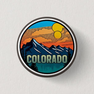 Badge Rond 2,50 Cm Bouton Pinback de voyage du Colorado