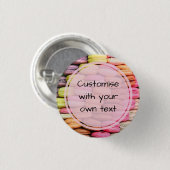 Badge Rond 2,50 Cm Bouton Pinback des Macarons Texte Personnalisé (Devant & derrière)