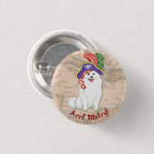 Badge Rond 2,50 Cm Bouton Pirate Eskie Pinback (Devant & derrière)