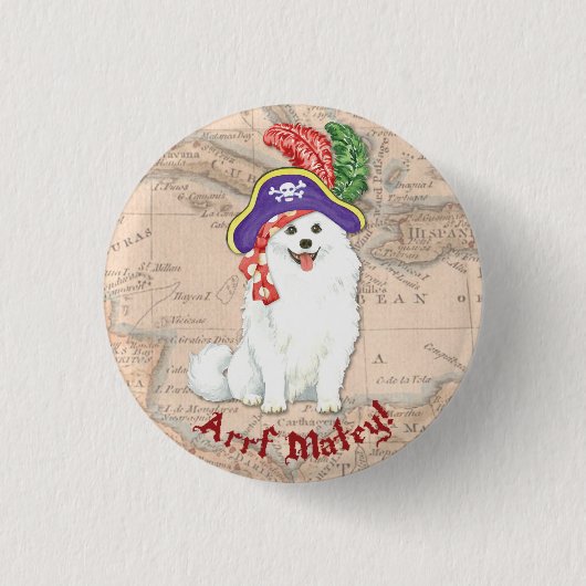 Badge Rond 2,50 Cm Bouton Pirate Eskie Pinback (Devant)