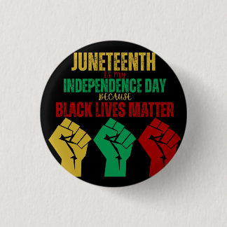Badge Rond 2,50 Cm Bouton Poing Panafricain Juneteenth