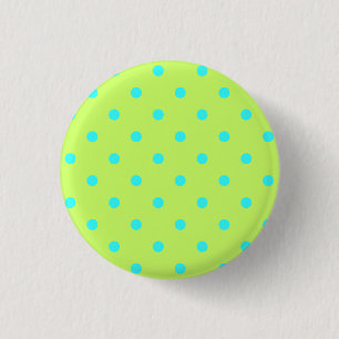 Badge Rond 2,50 Cm Bouton Pois minuscule Aqua