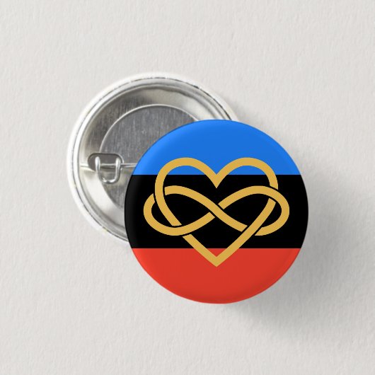 Badge Rond 2,50 Cm Bouton Polyamory (Devant & derrière)
